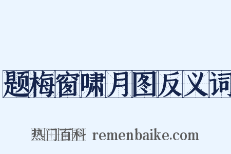 题梅窗啸月图反义词是什么意思的图片
